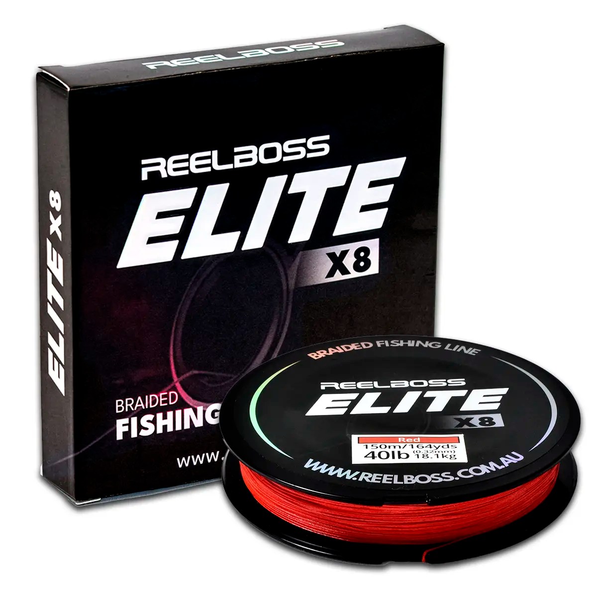 ReelBoss Elite x8 Red Braid Fishing Line ReelBoss