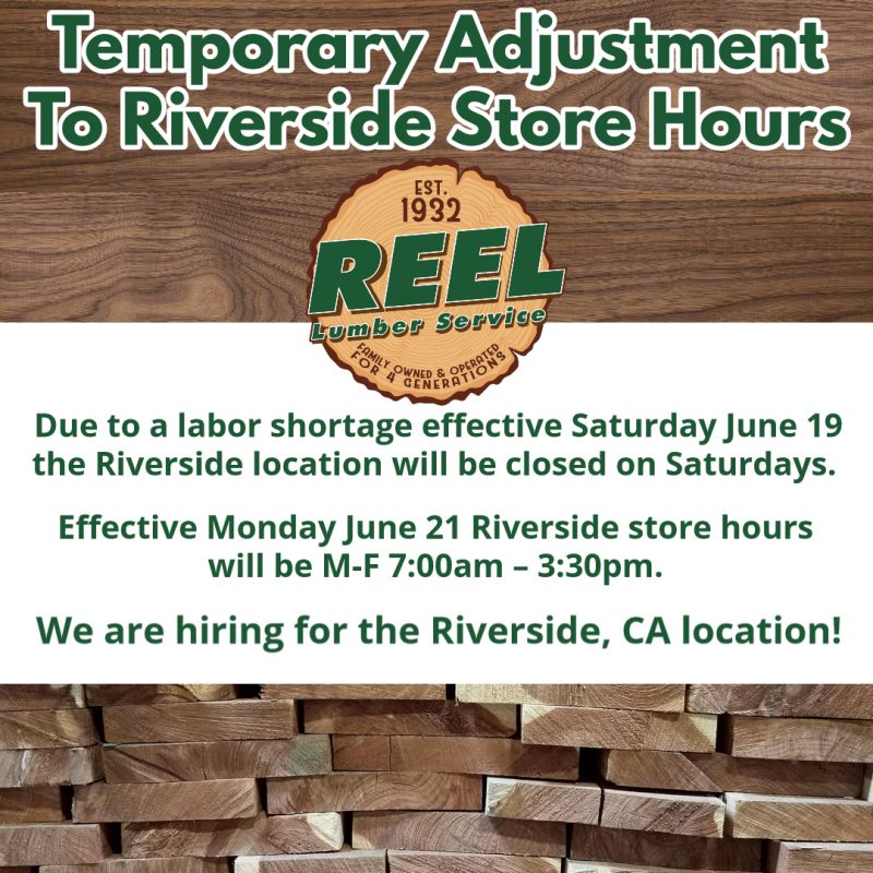 Riverside Location Reel Lumber Service