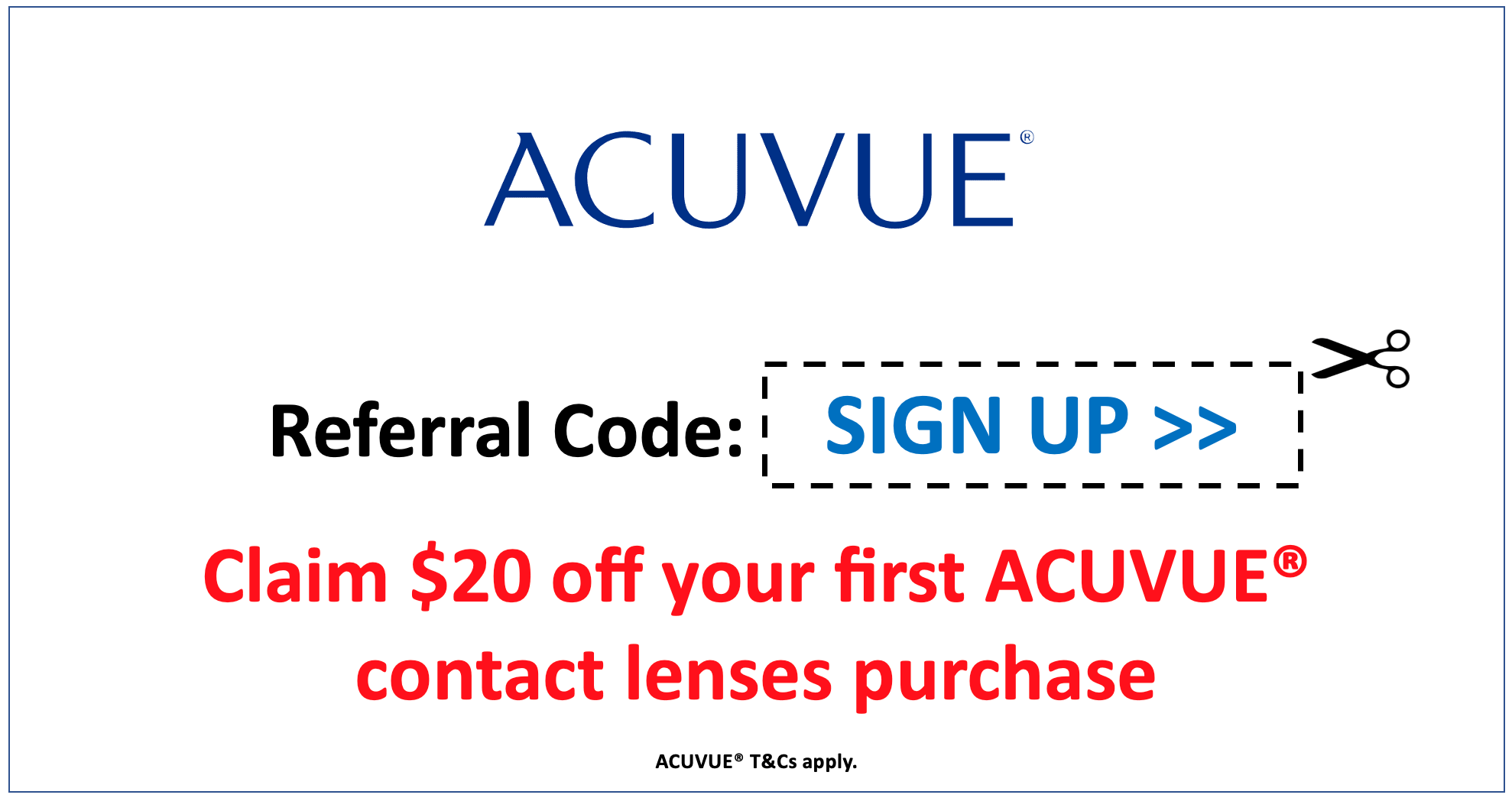 ACUVUE Referral Promotion ($20 Off)