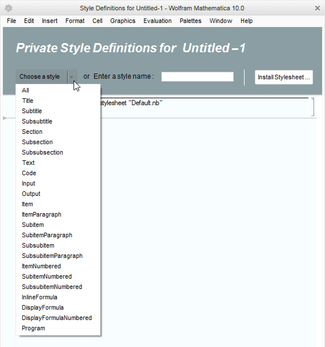 Create a New Style in a Stylesheet—Wolfram Language Documentation