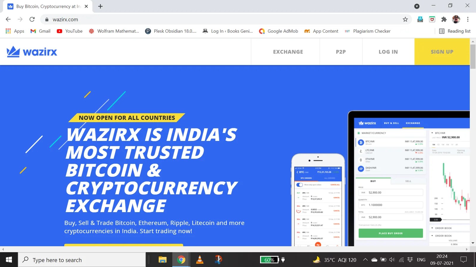 Wazirx Referral Code for new user signup and get 50 referral CB