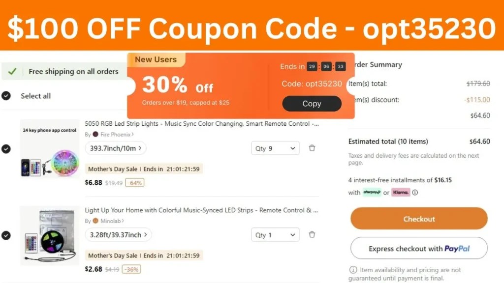 Temu Coupon Code (opt35230) Get Temu 100 OFF Coupon Bundle And 90