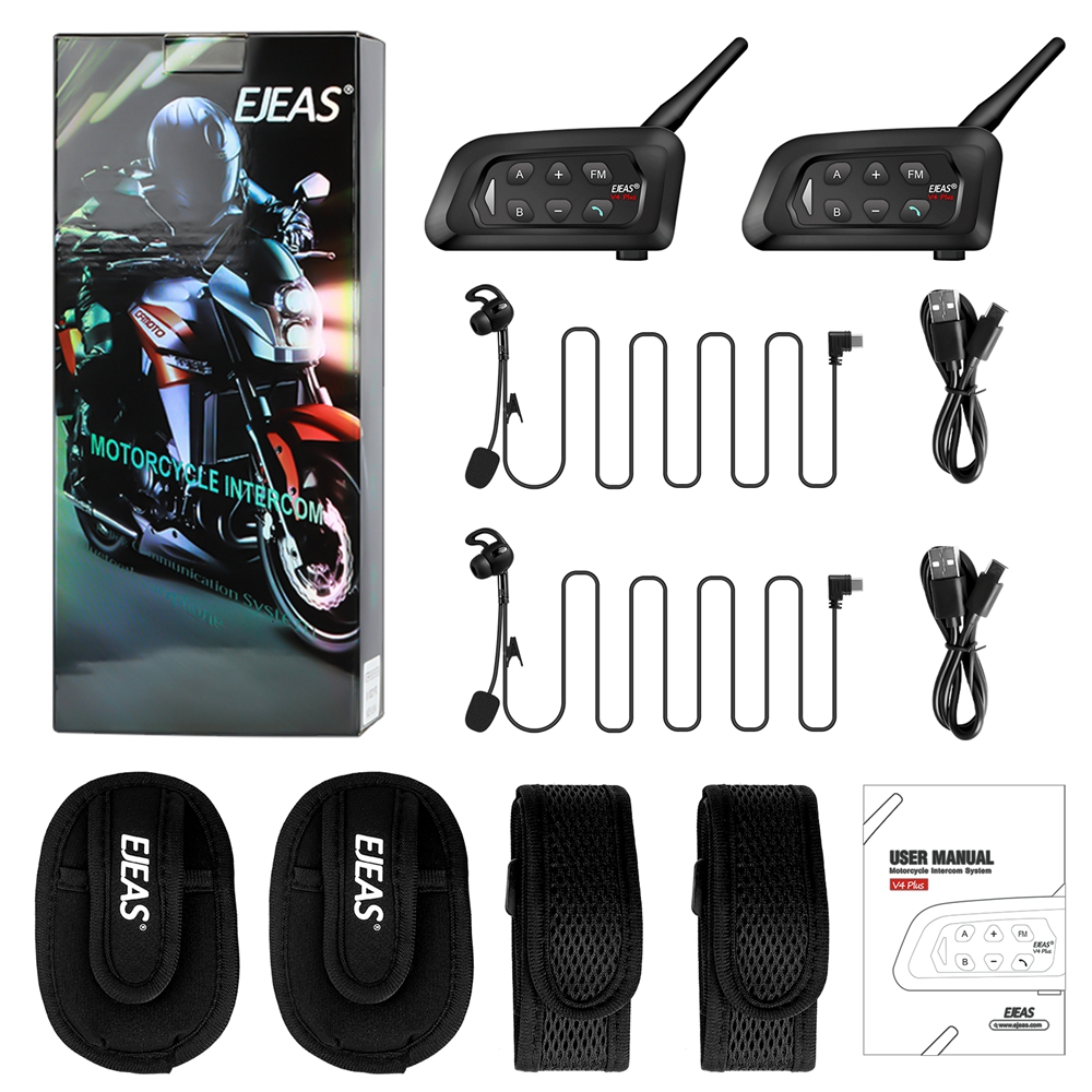 2024 2 Pieces Set EJEAS Soccer Volleyball HockeyReferee Headsets V4C