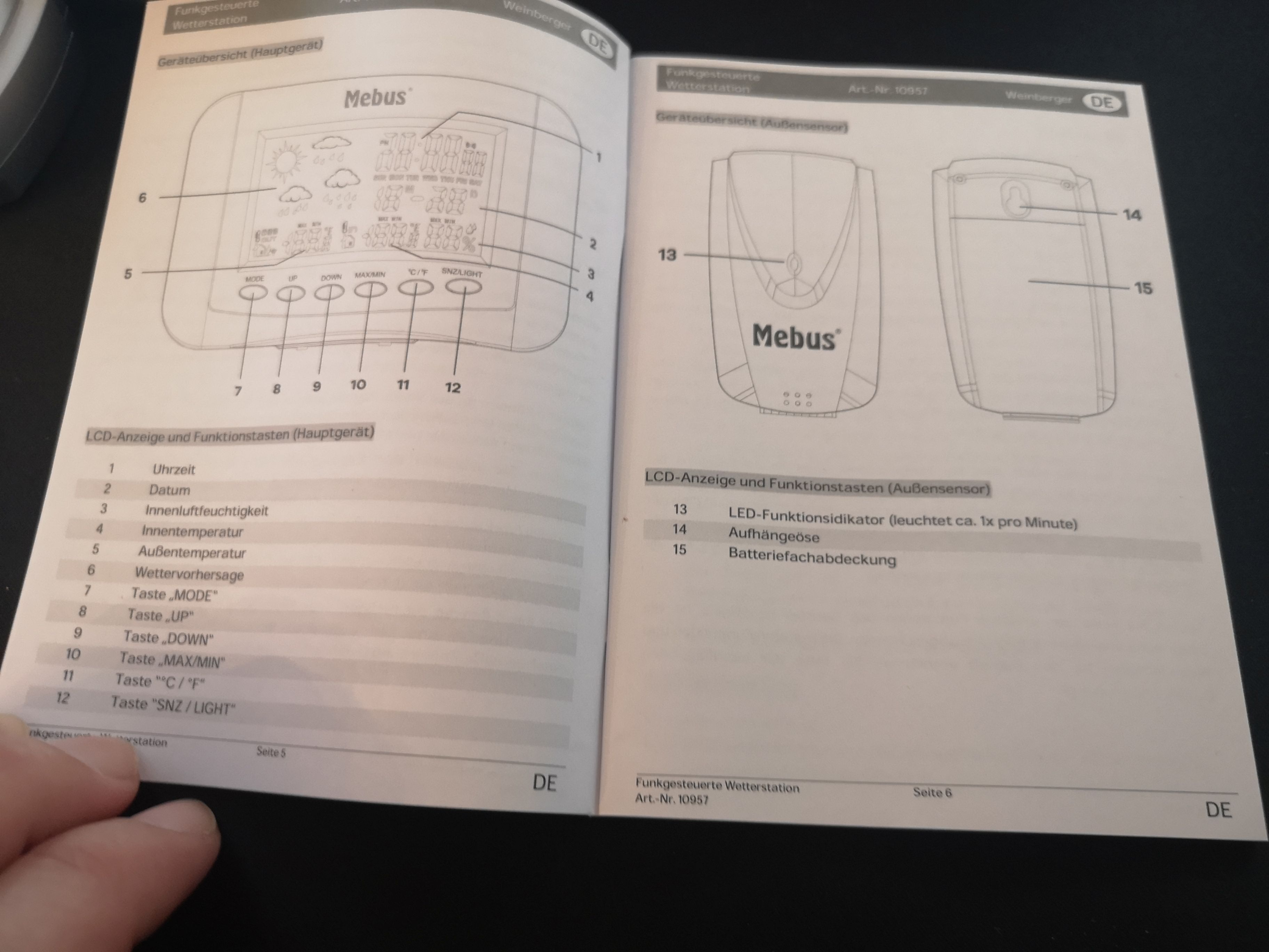 Mebus Funkgesteuerte Wetterstation S3332BS | ref@web