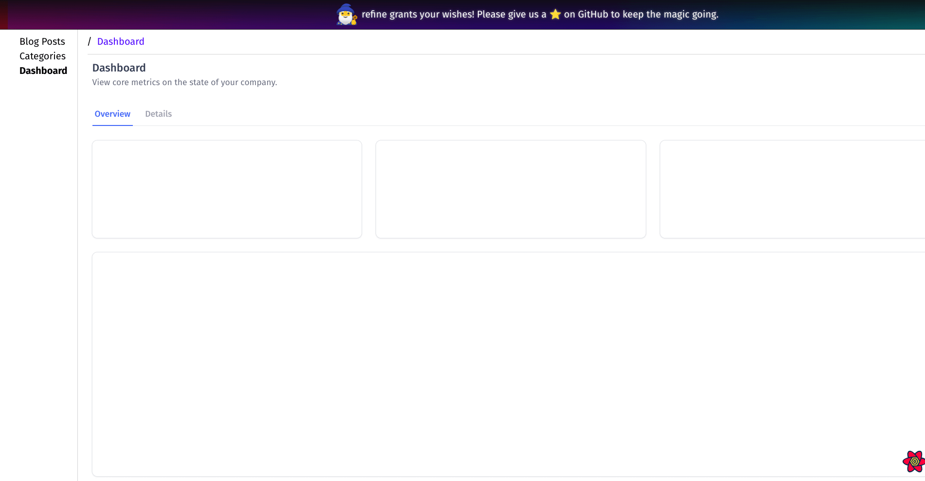 Building a React Admin Dashboard with Tremor Library Refine(03)