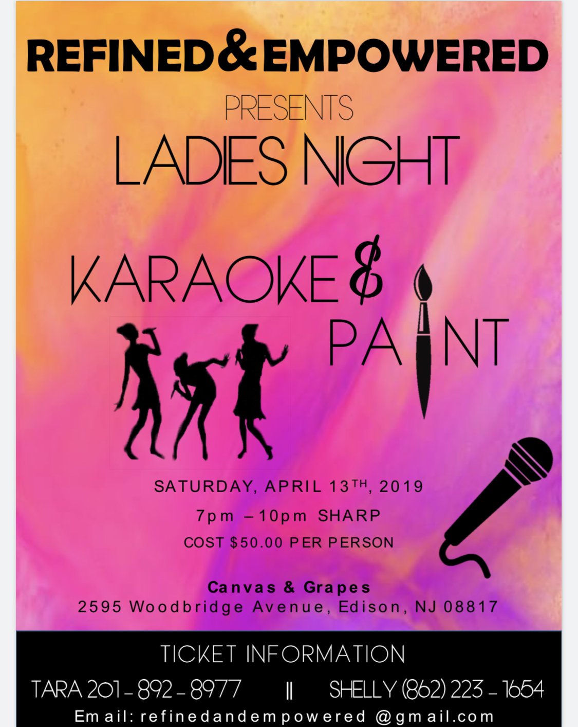 LADIES NIGHT KARAOKE NIGHT Refined and Empowered Outreach