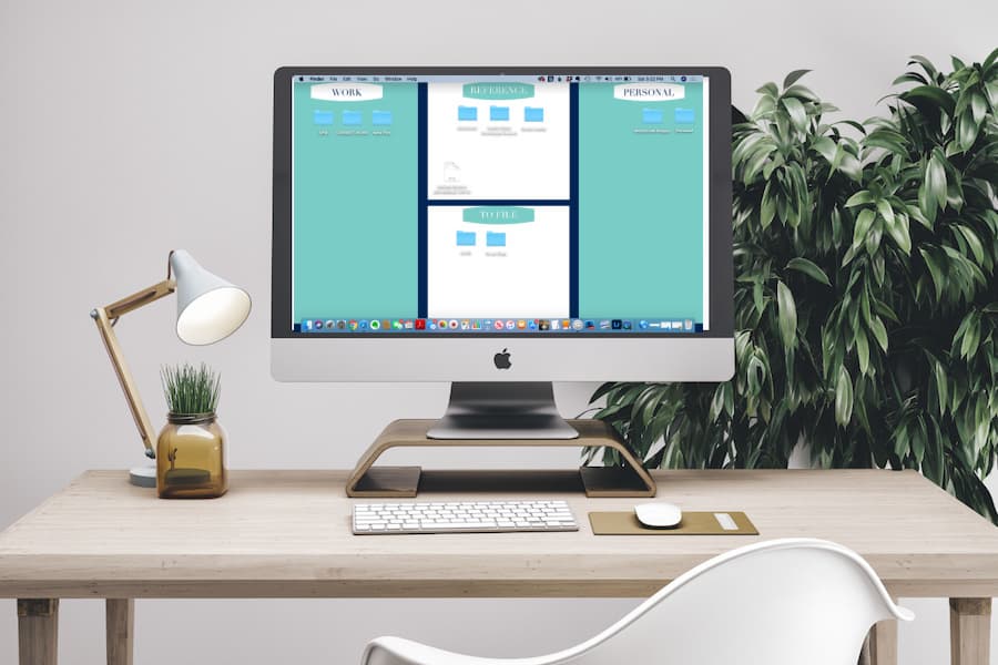 Computer Desktop Organization Tips + Free Desktop Background Organizer