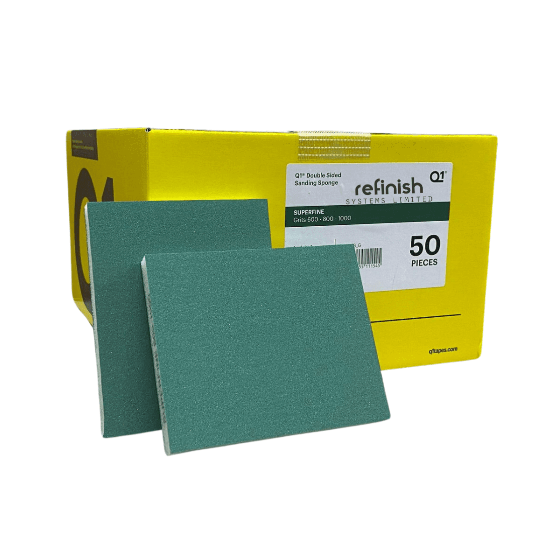 Q1 Double Sided Sanding Sponges Super Fine (Green) Refinish Systems Ltd