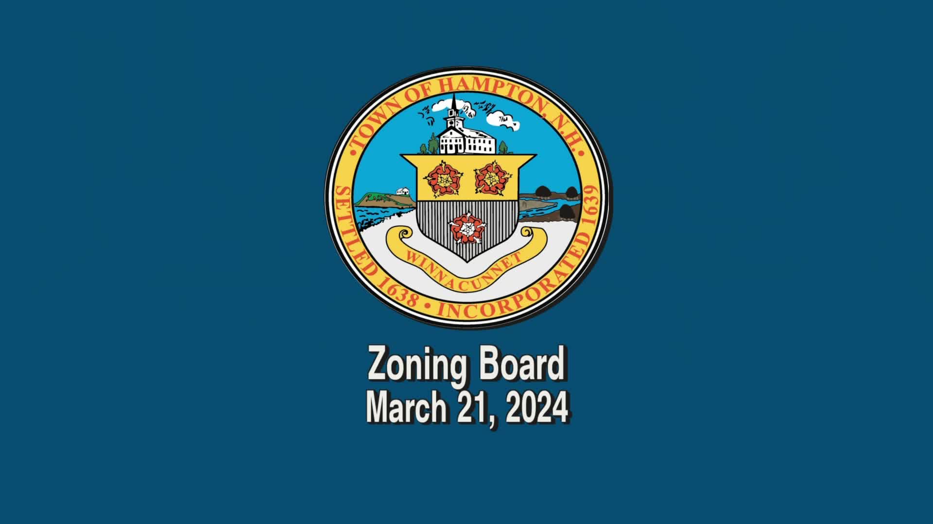 Zoning Board, March 21, 2024