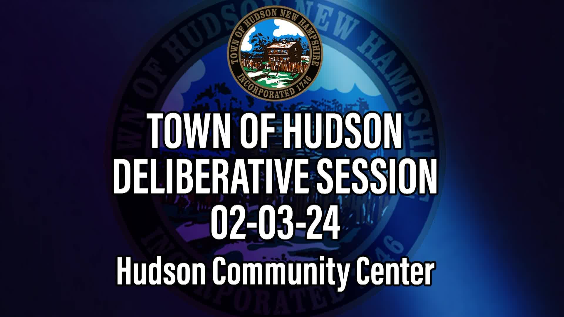 Town of Hudson Deliberative Session 020324