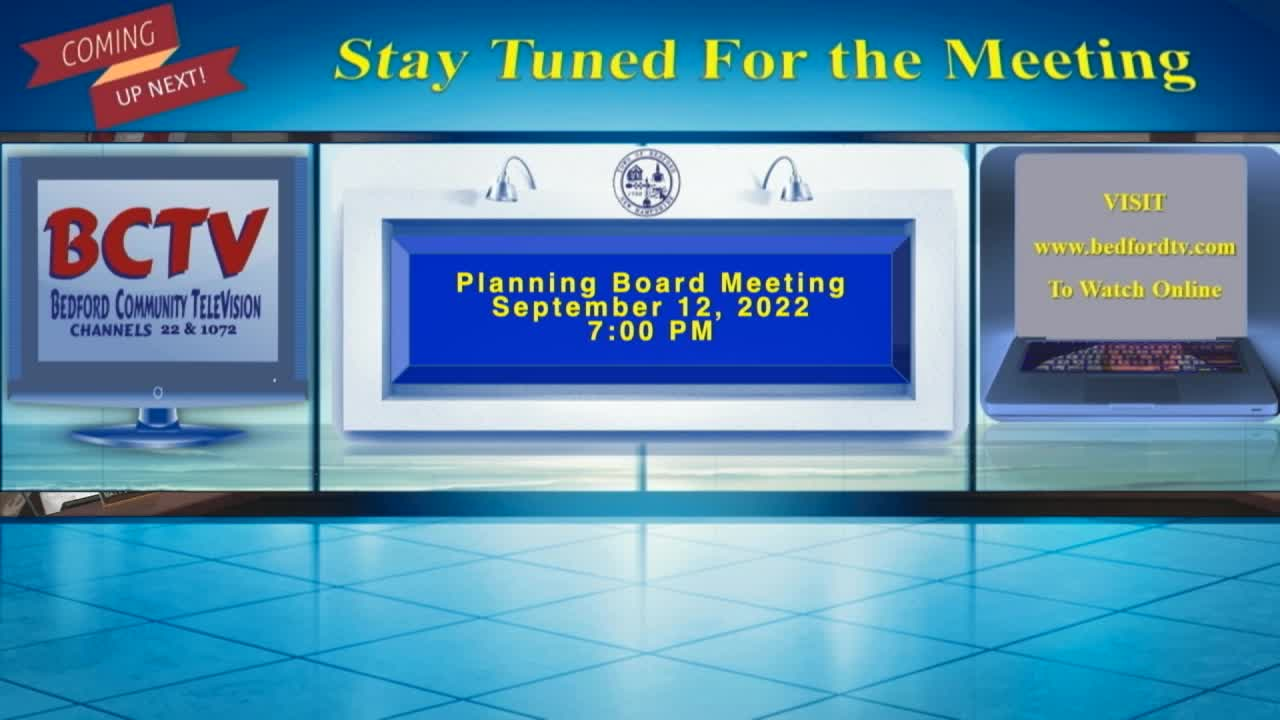 Planning Board Meeting, Monday September 12, 2022