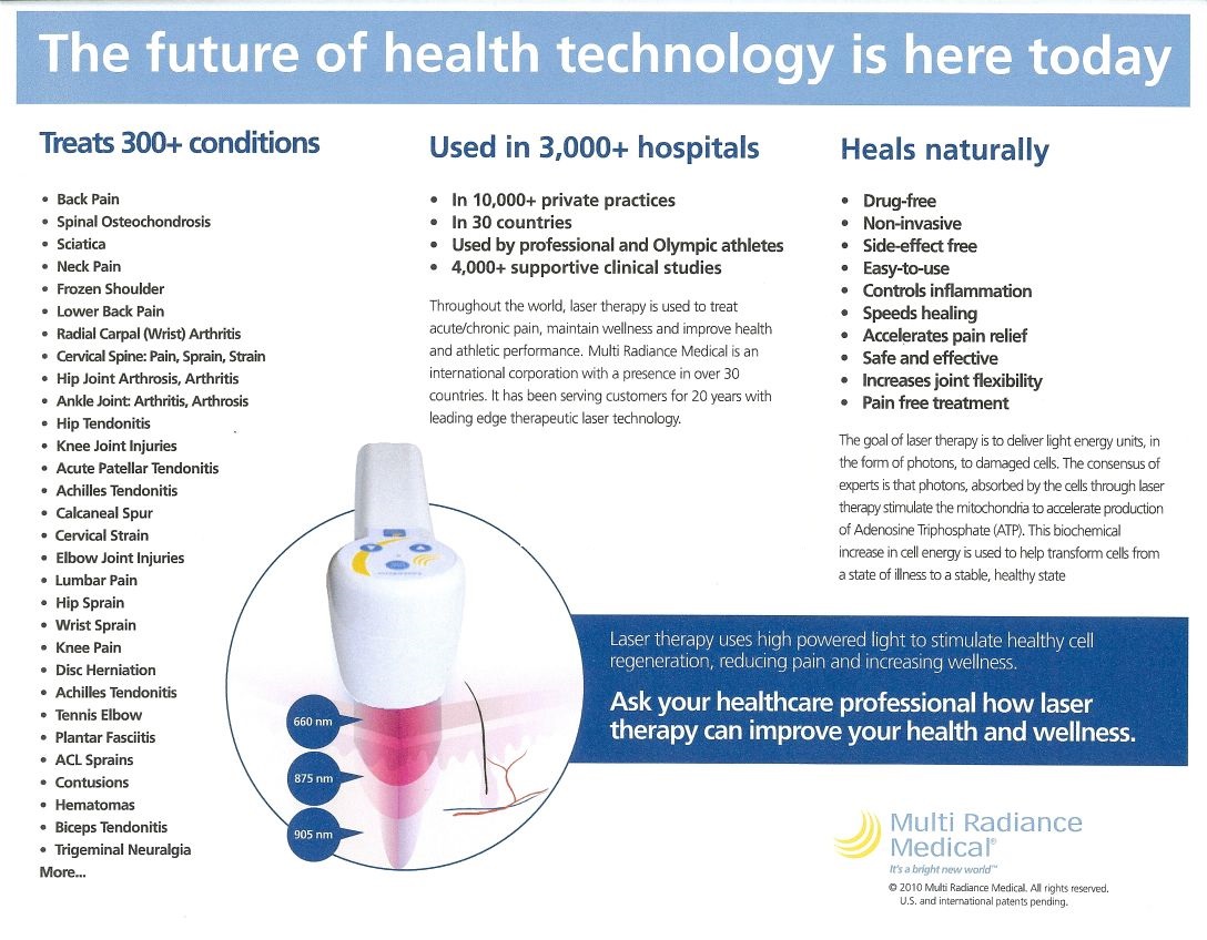 Cold Laser Therapy Treatment Reflection Ridge Chiropractic