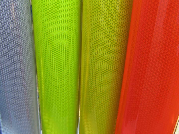 Oralite (Reflexite) V98 Conformable Prismatic Graphics Film Reflects