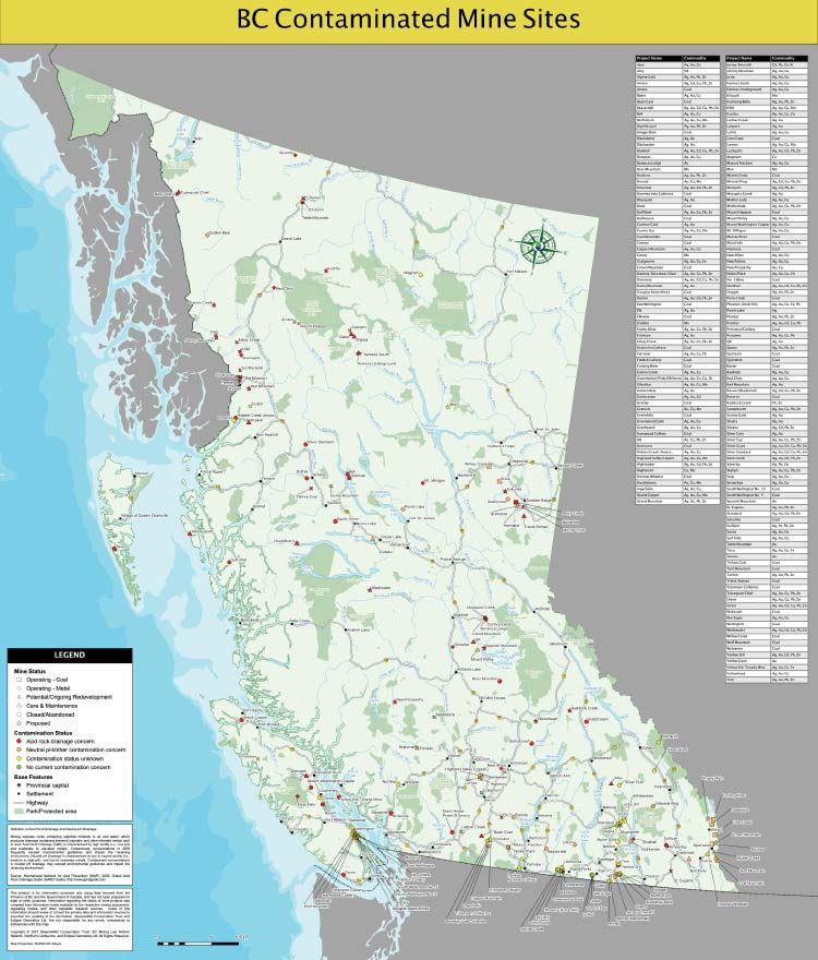 Gold In Bc Map Maps - Bc Mining Law Reform