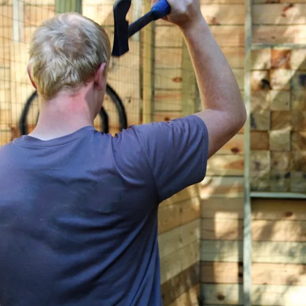 Axe Throwing Large Group Refreshing Mountain Retreat And Adventure