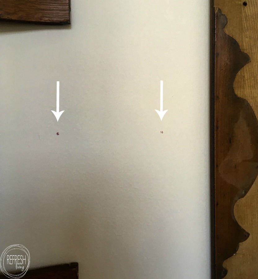 how to hang a frame level with two brackets on the back (5 of 8