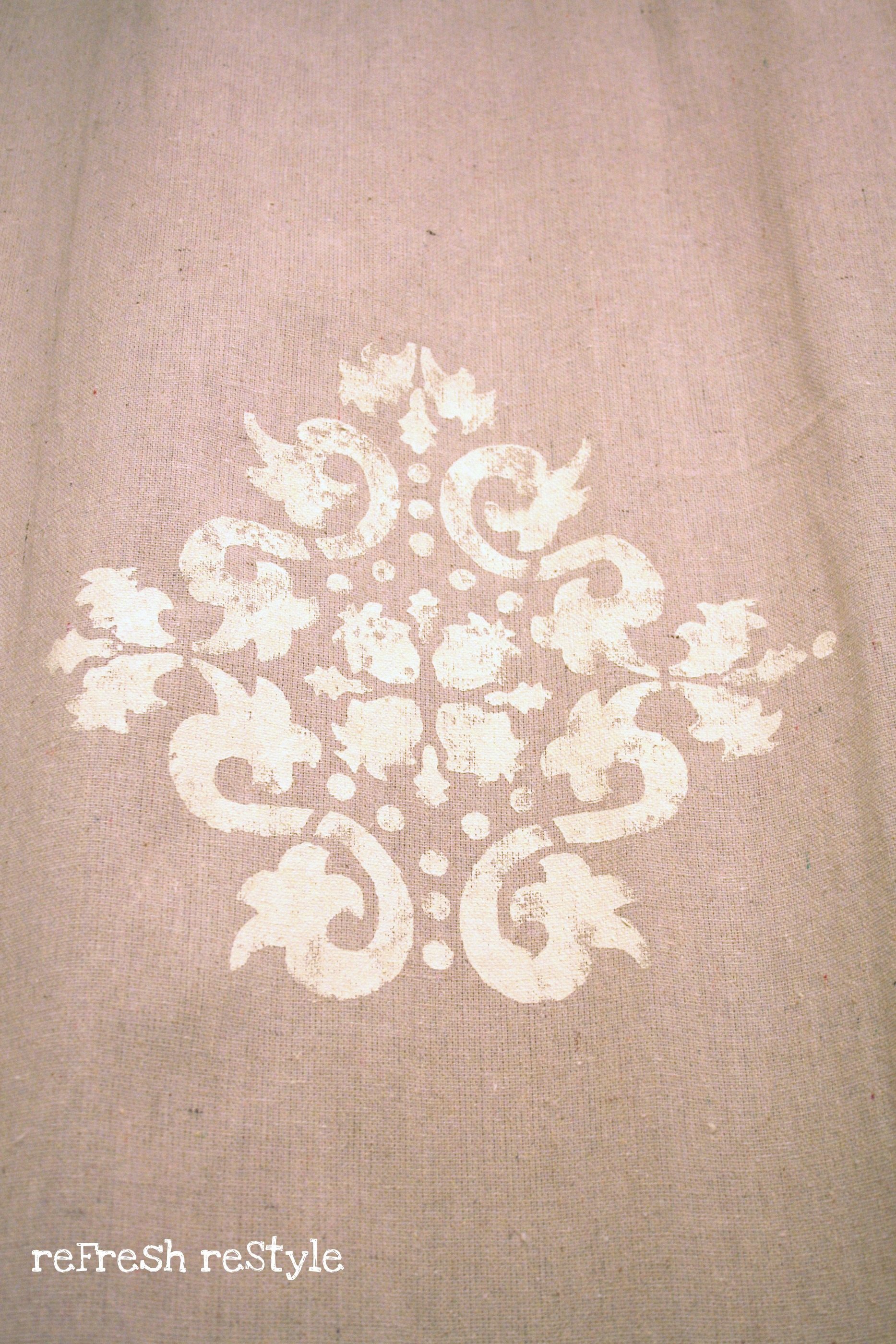 Painted Shower Curtain Refresh Restyle