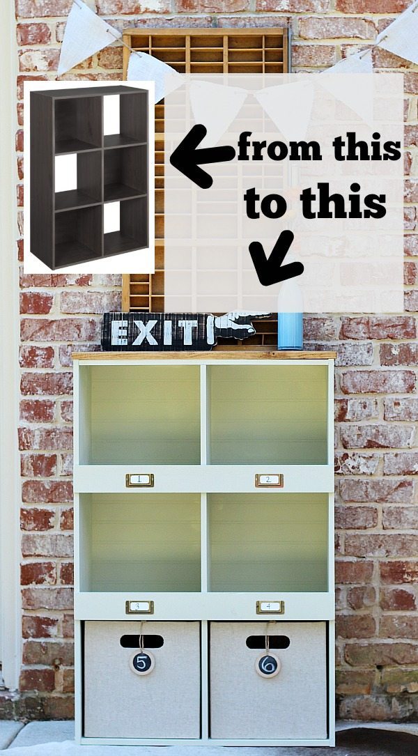 How to makeover a Lowes ClosetMaid laminate storage cube, create a