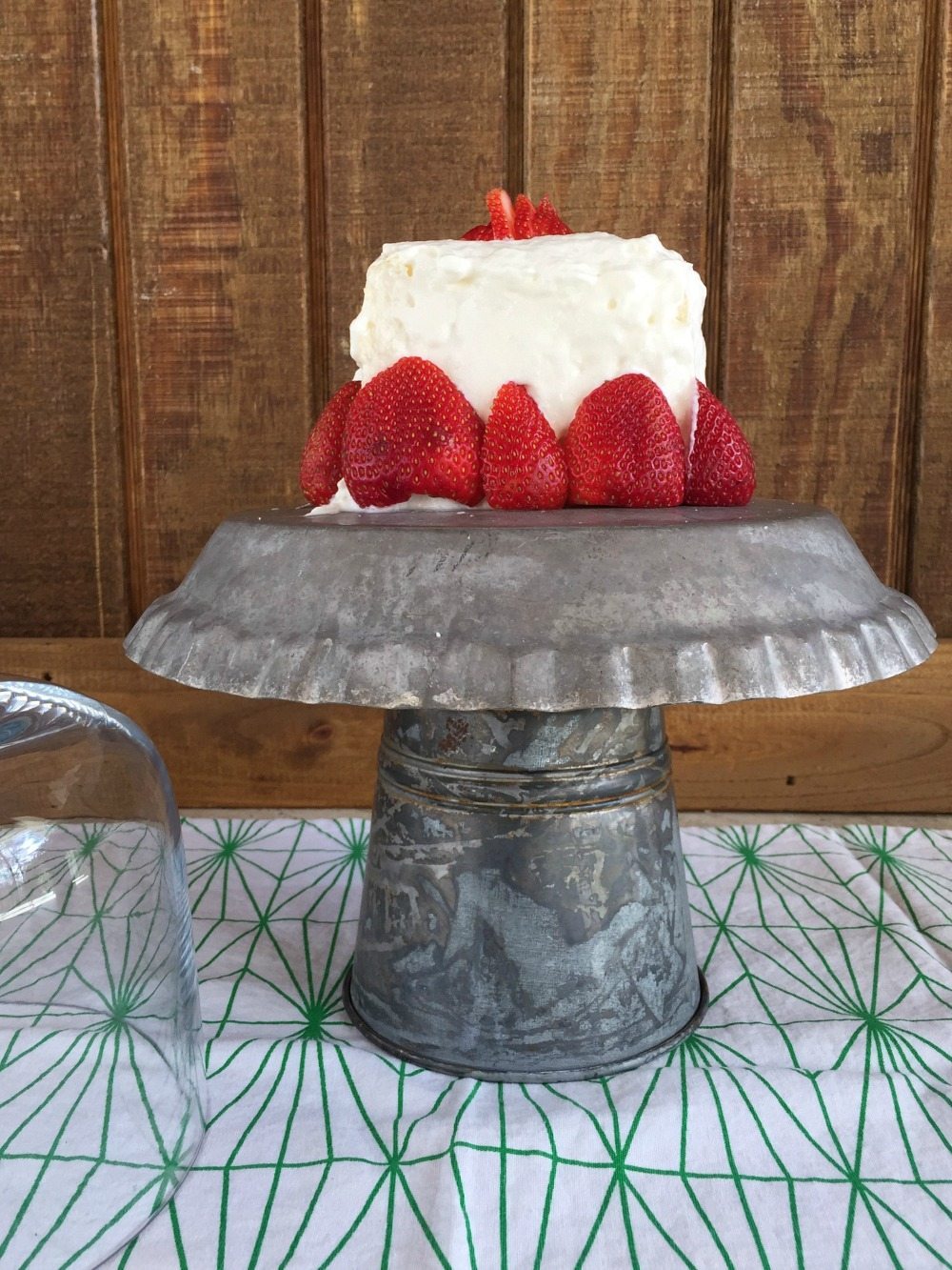 Galvanized Cake Stand Refresh Restyle