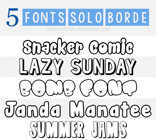 5 Fonts de solo borde » Regardis