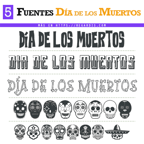 5 Fuentes del Día de los Muertos Gratis Regardis