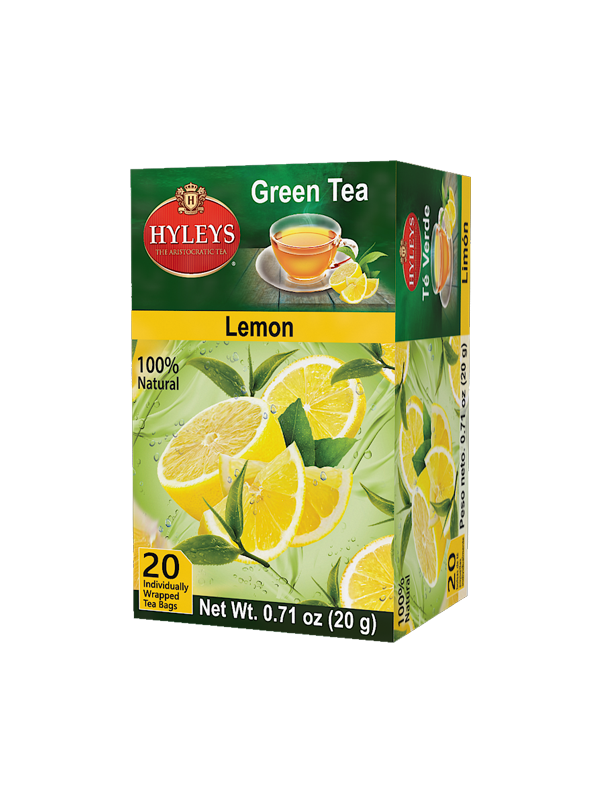 GREEN TEA LEMON 20 INDIVIDUALLY WRAPPED TEA BAGS Regency Teas (PVT) LTD