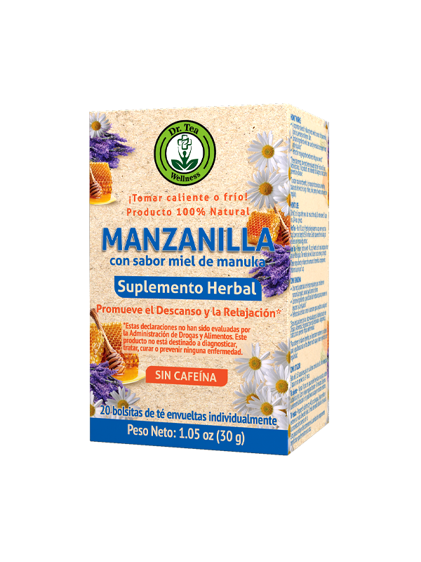 CHAMOMILE WITH MANUKA HONEY FLAVOR 20 INDIVIDUALLY WRAPPED TEA BAGS