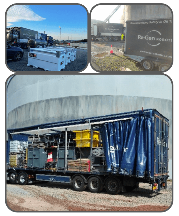 Black Oil Tank Clean ReGen Robotics