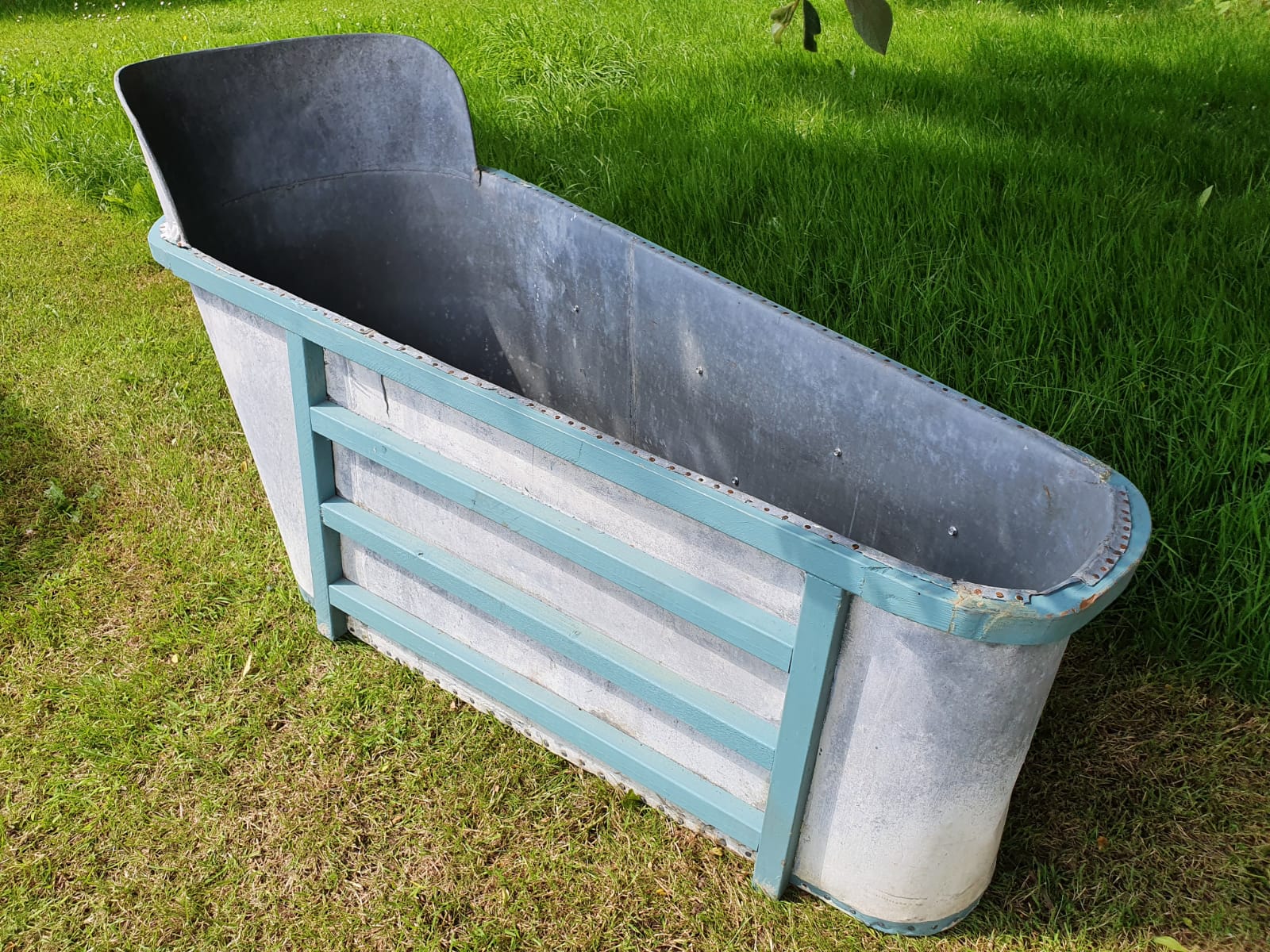 Antique French Lead Bathtub