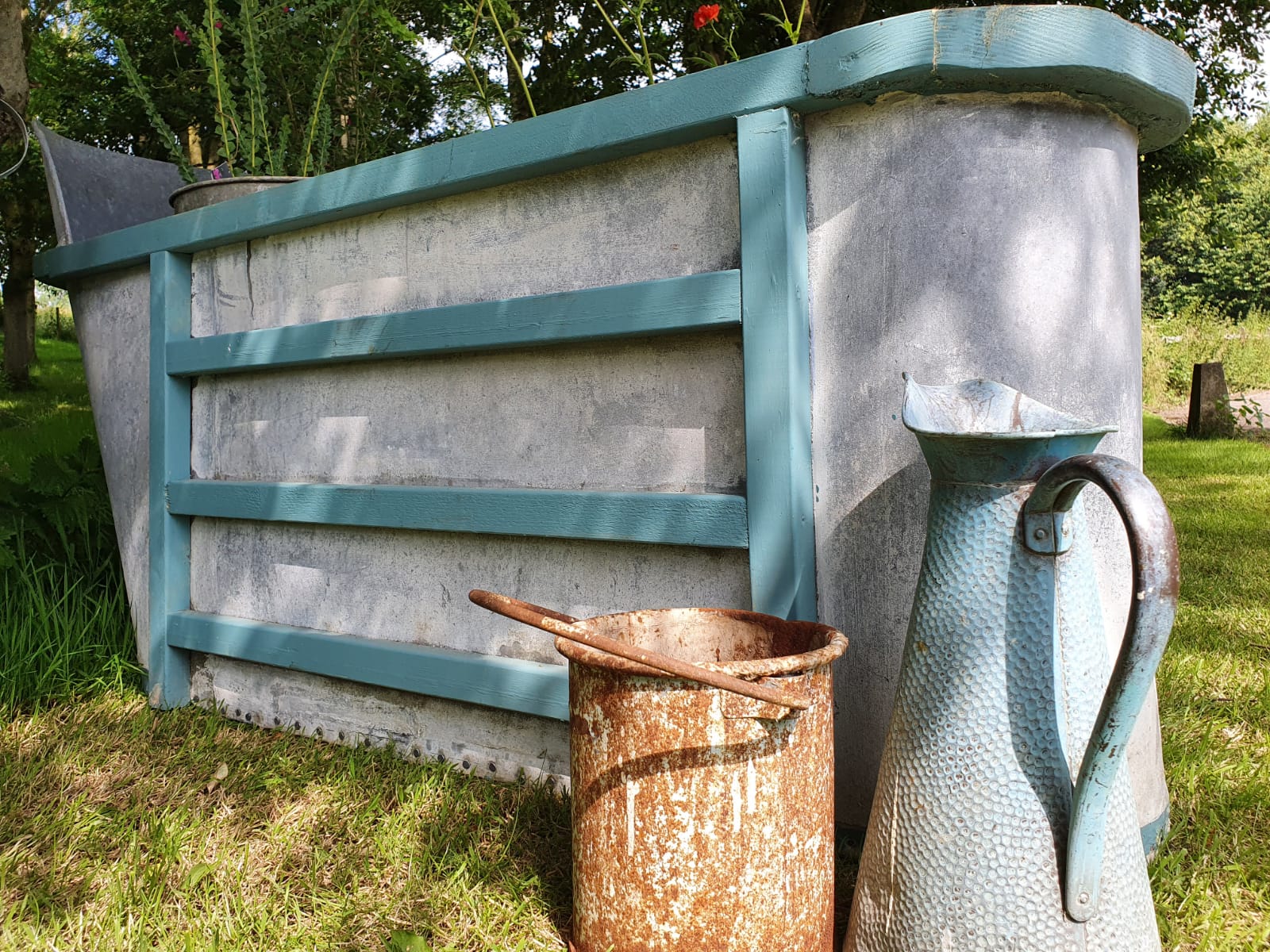 Antique French Lead Bathtub