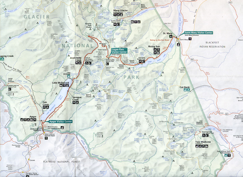 23) Mercredi 20 juin Kalispell MT ⇒ Glacier National Park Photos de
