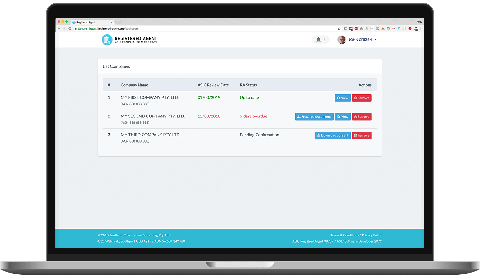 ASIC Registered Agent Services ASIC EDGE Lodgements, Annua Reviews