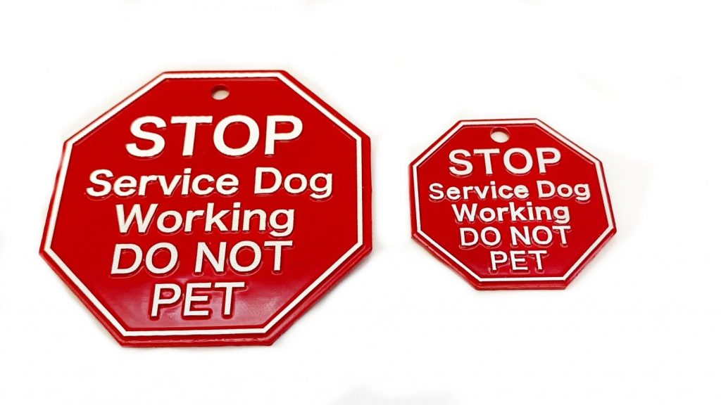 Engraved Metal Tag for Service Dogs Service Animal Tag