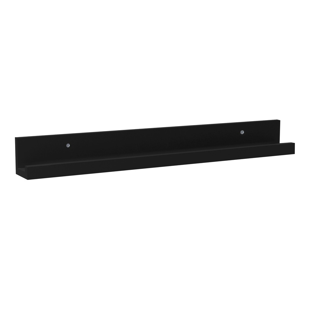 Floating Shelf with Lip (60cm Black) The Registry by Kootis