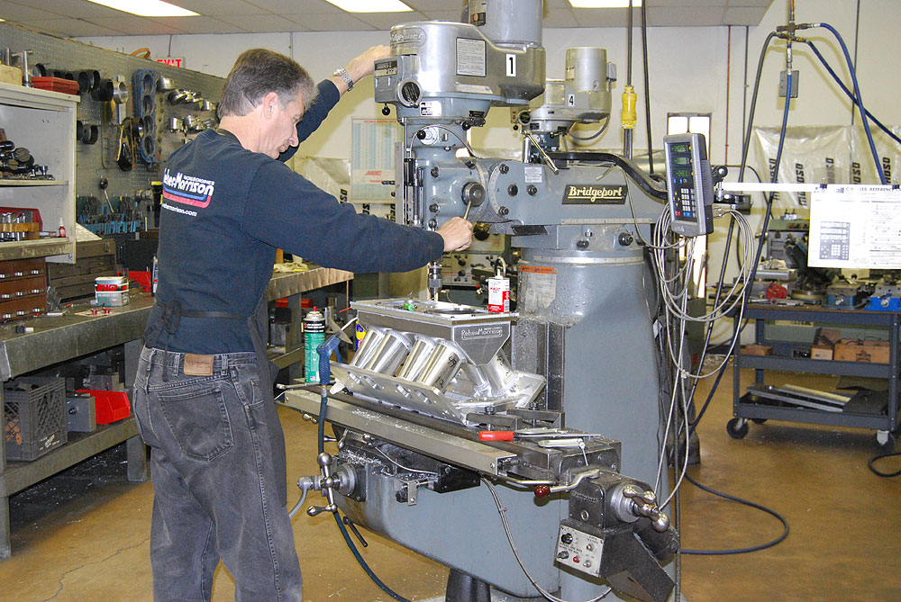 Bruce milling billet manifold Reher Morrison Racing Engines