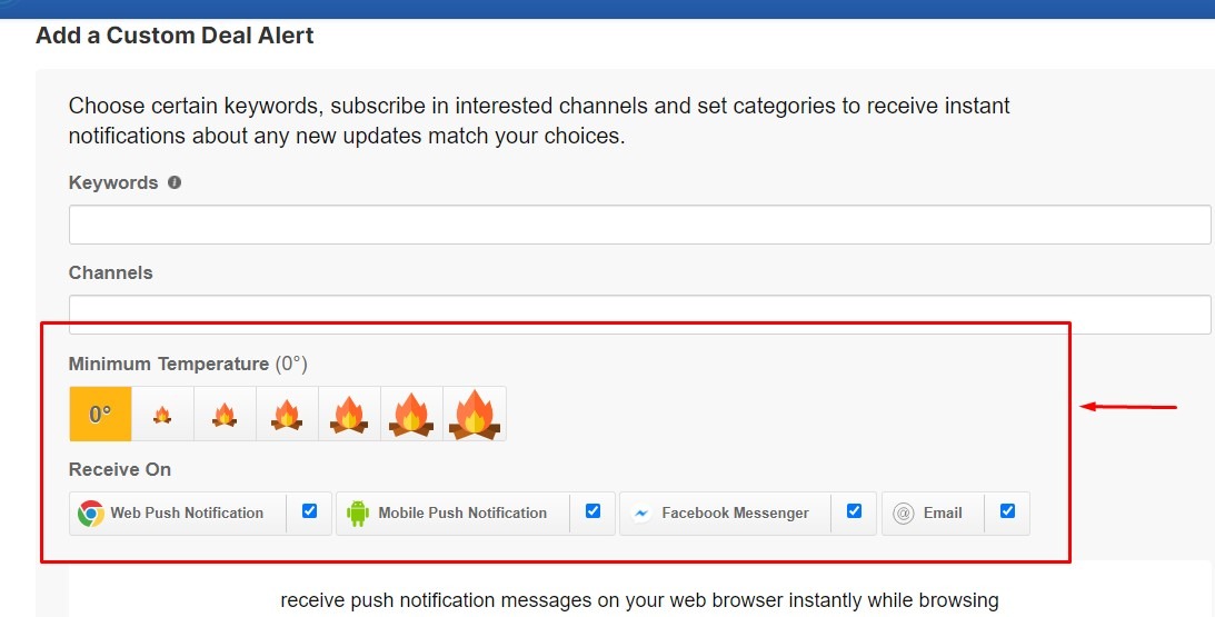 How to make deal alert or post alerts