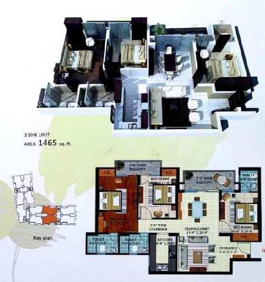 3 BHK Flats & Apartments for Sale in Kanth Road, Moradabad