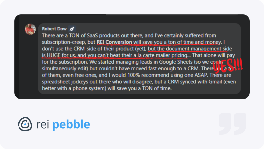 REI Conversion Customer Testimonials REI Conversion
