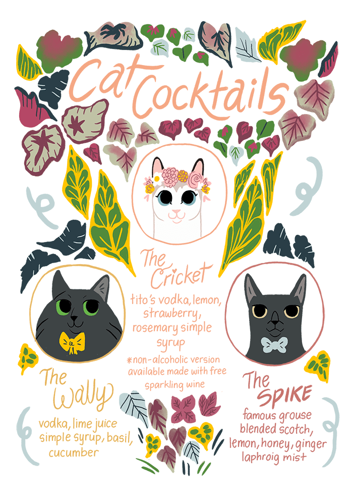 Cat Cocktail Menu Reimena Yee