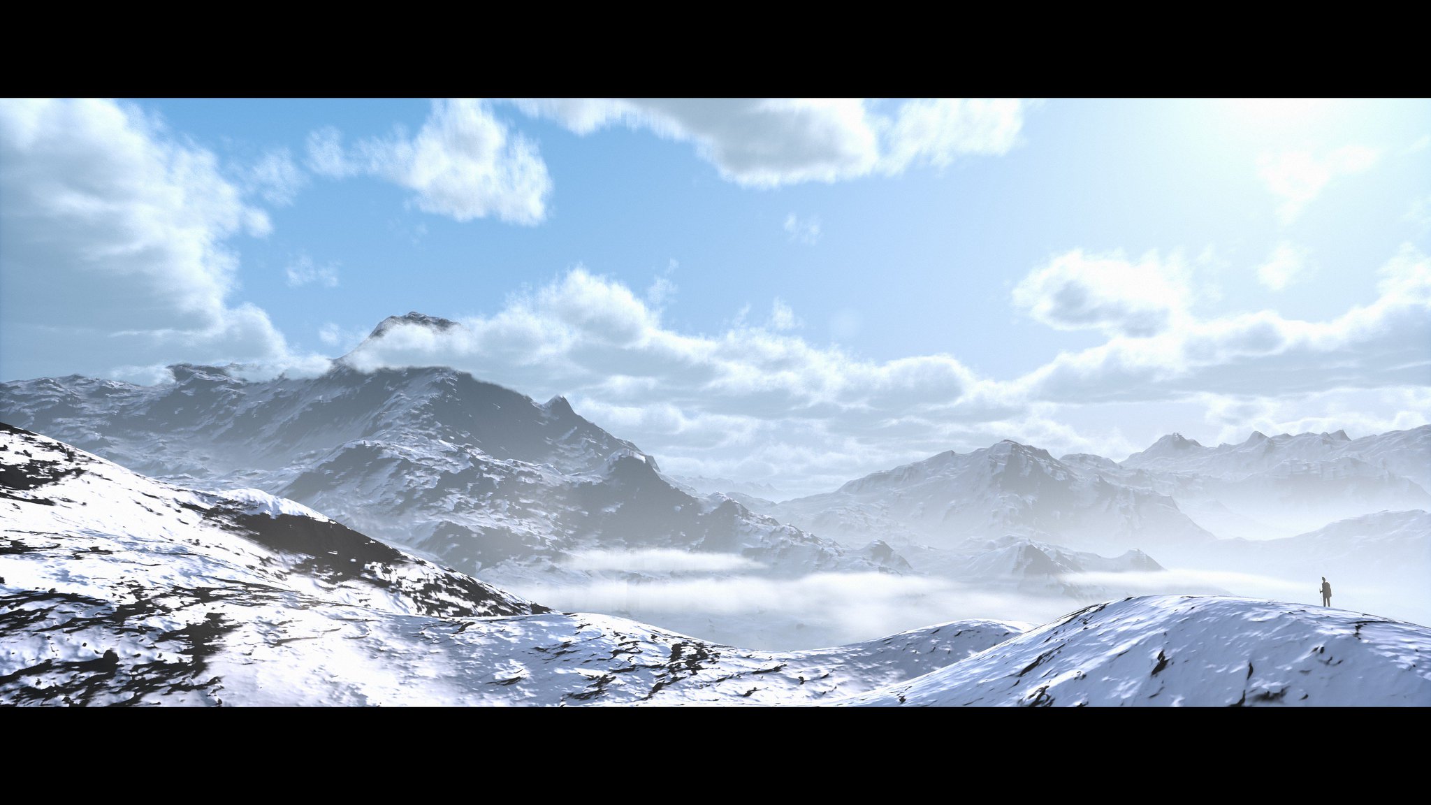 Volumetric clouds Himalays