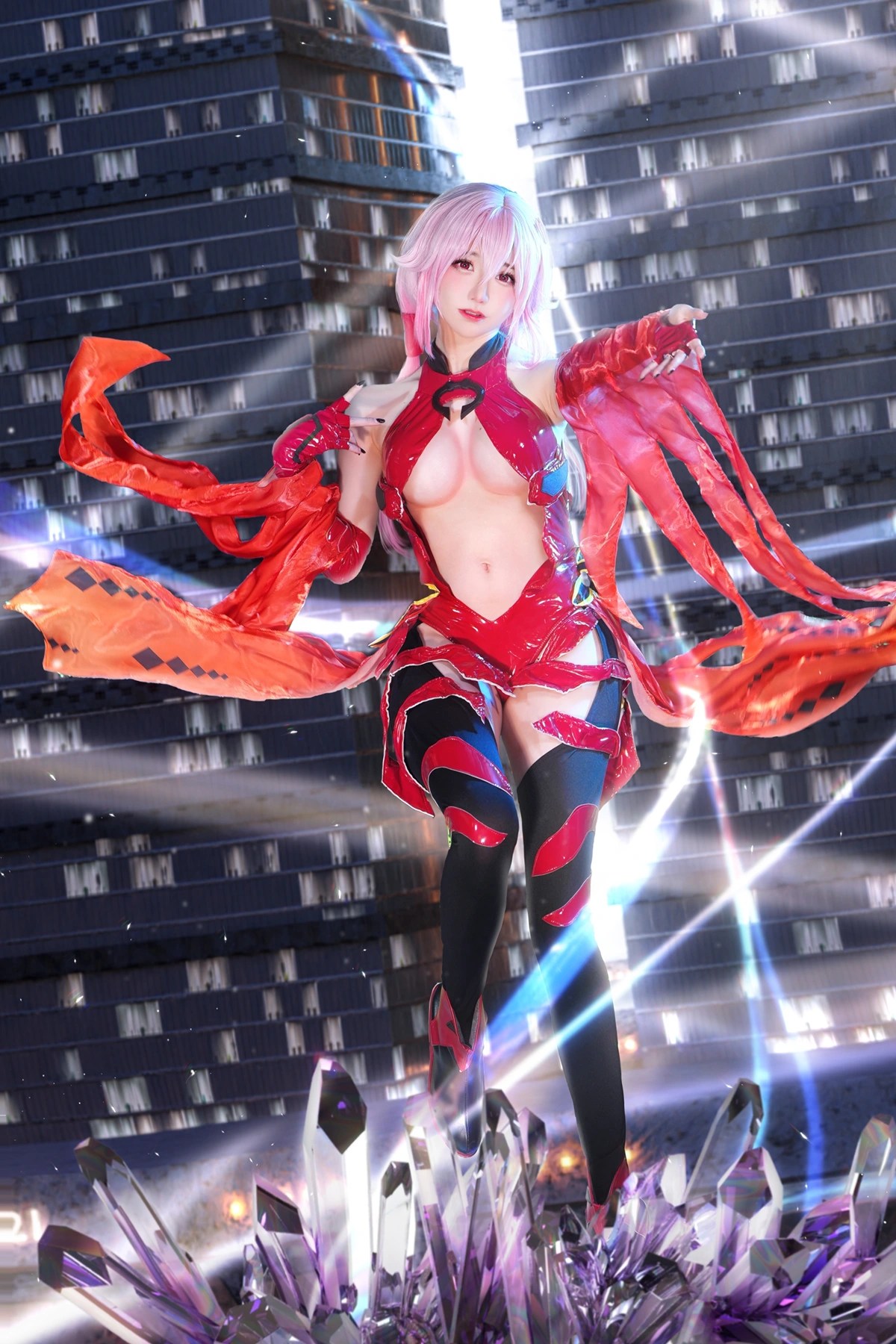 Cosplay Sally多啦雪甘露寺蜜璃温泉主题 5 Cosplay Sally多啦雪甘露寺蜜璃温泉主题精选写真集