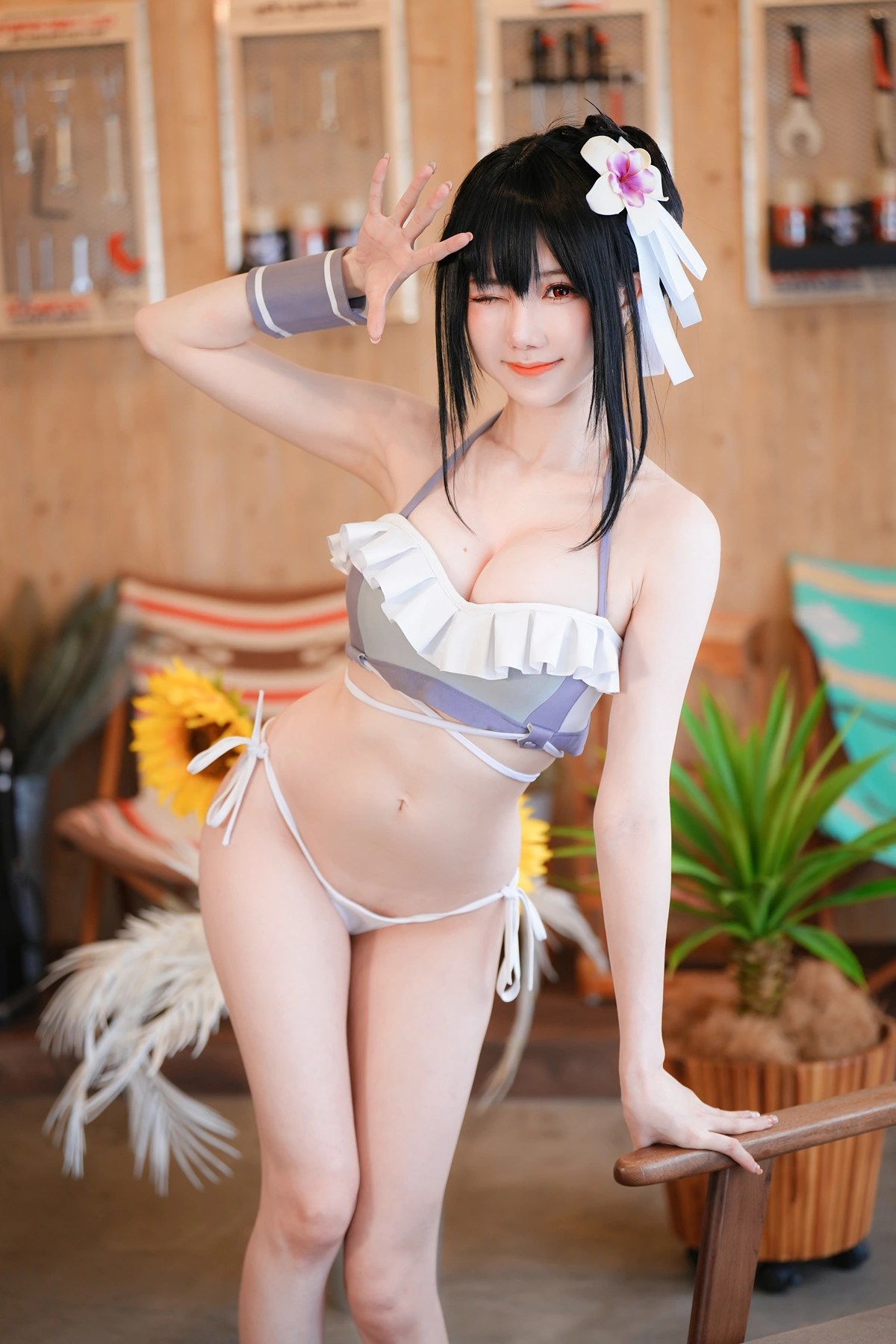 Cosplay Sally多啦雪 – Tifa Bikini