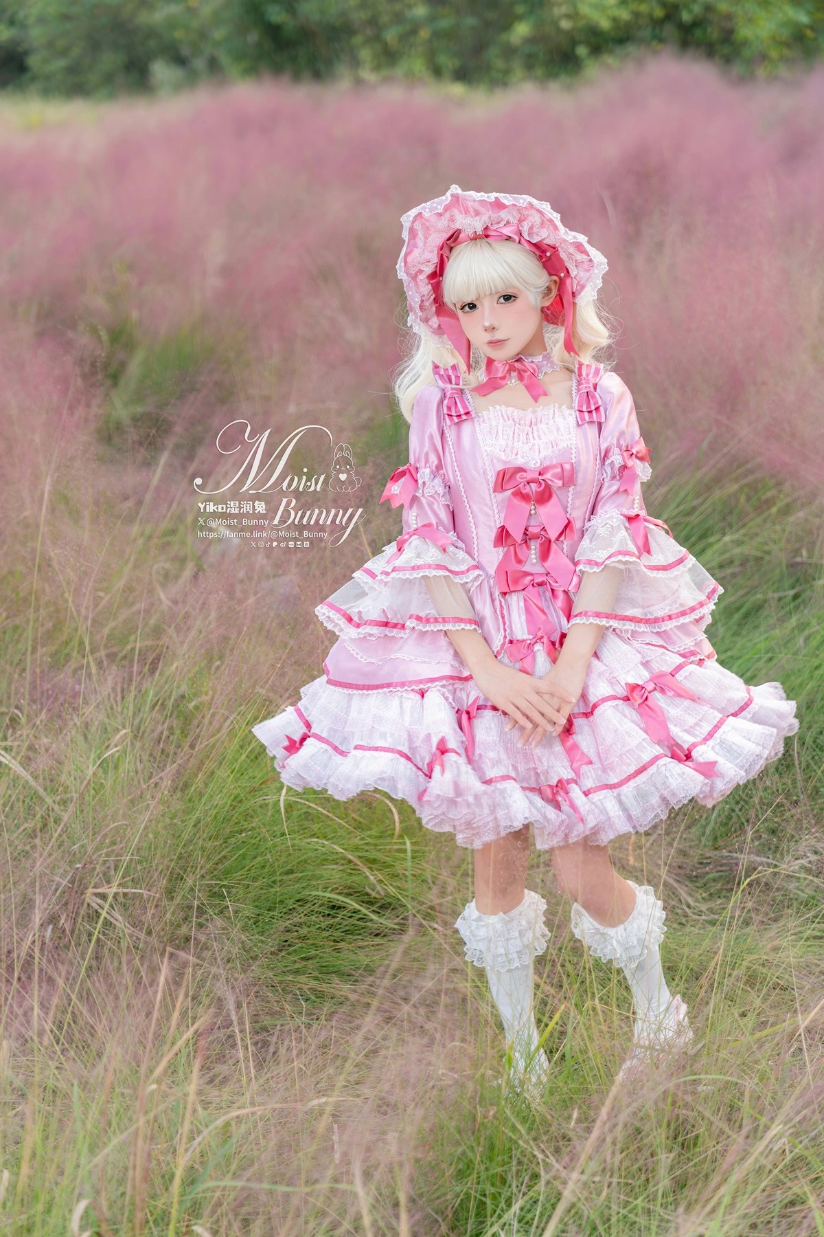 黏黏团子兔丝绒粉黛Cosplay造型