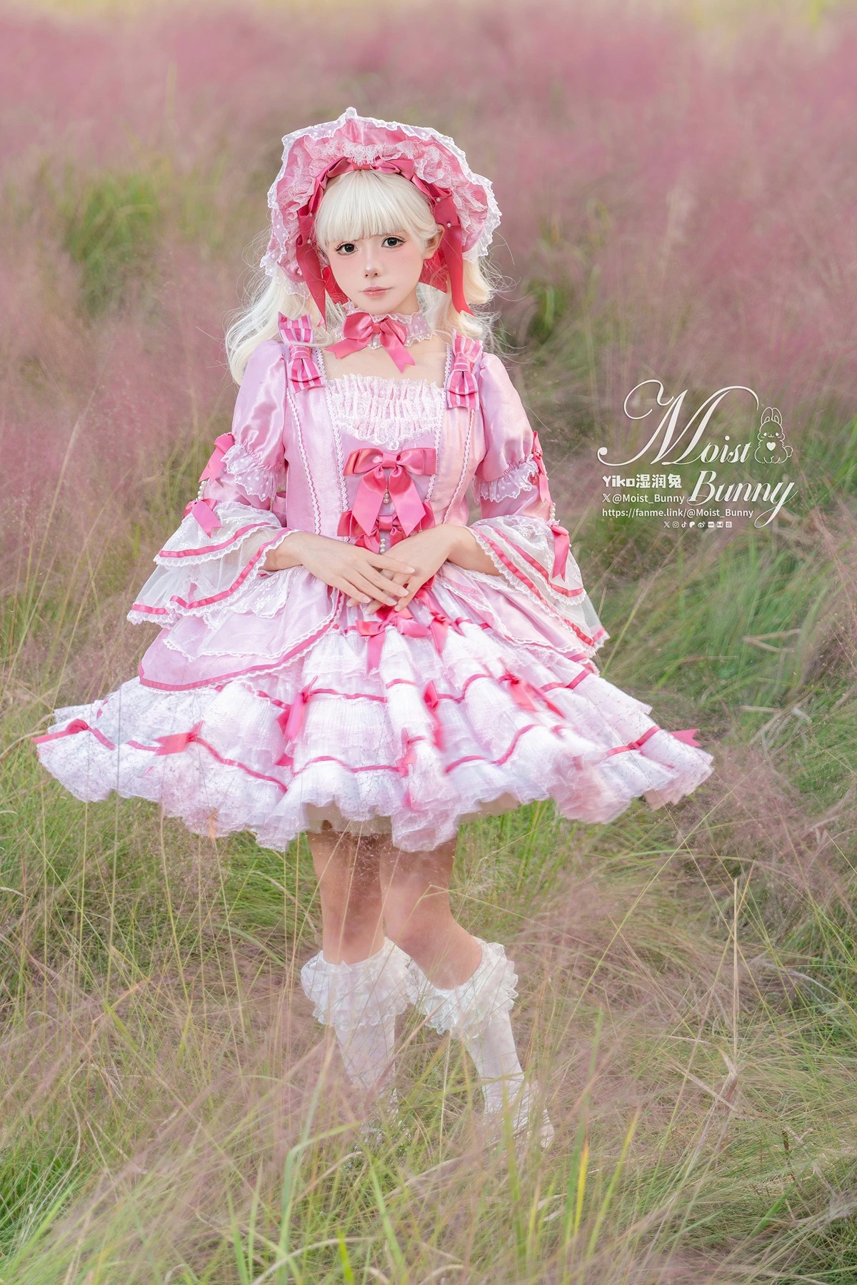 黏黏团子兔丝绒粉黛Cosplay造型