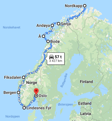 Norge Pa Langs Avreise Naermer Seg Reiseglade