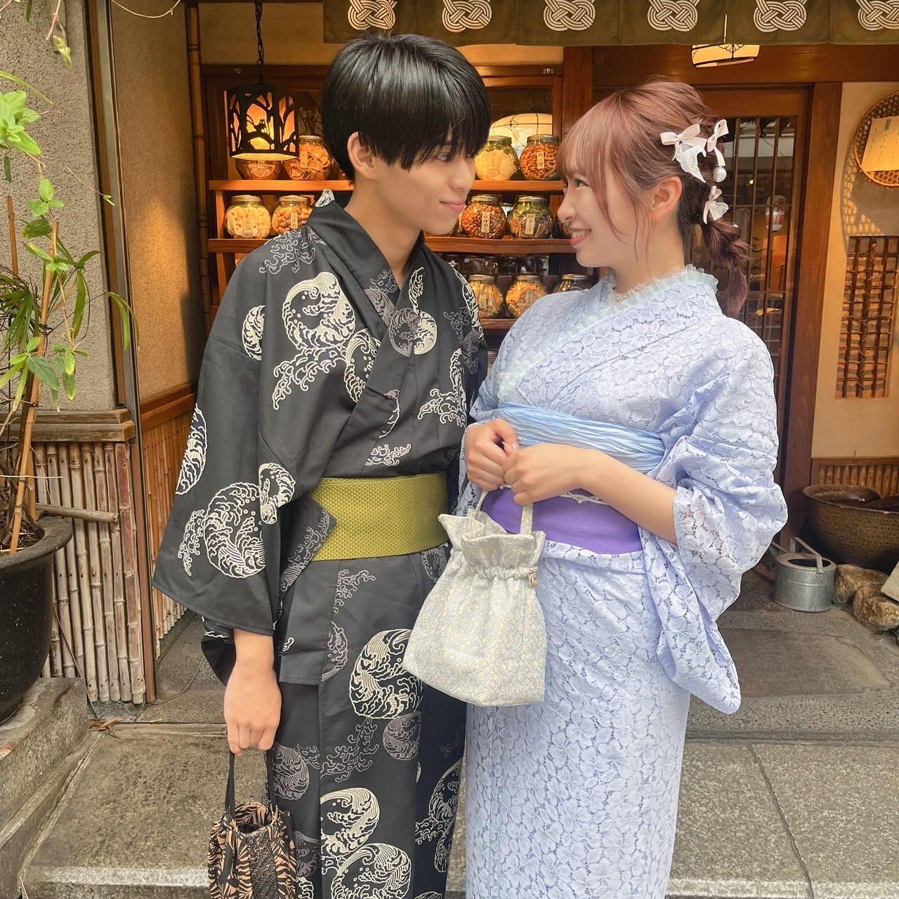 浅草の浴衣レンタルカップルプラン 浅草着物レンタル令和服