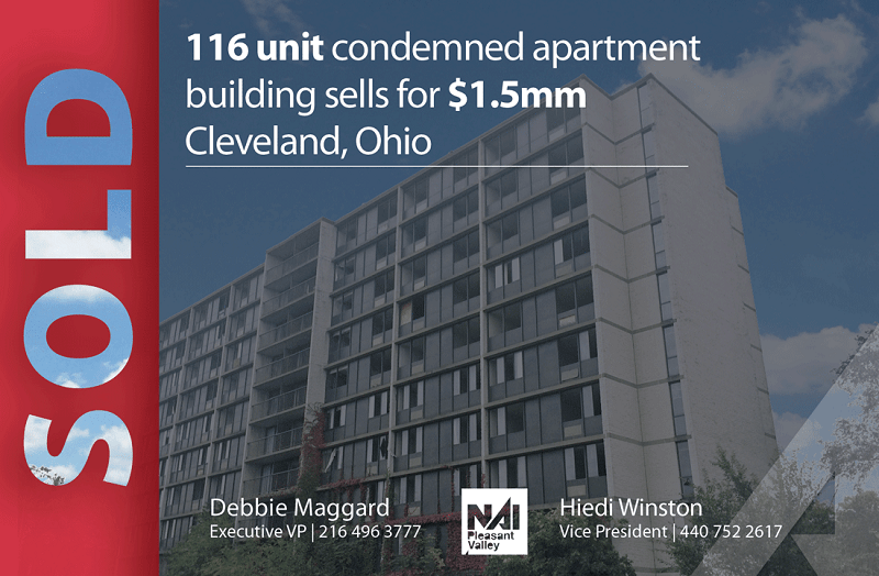 NAI Pleasant Valley sells 116unit apartment building in Cleveland