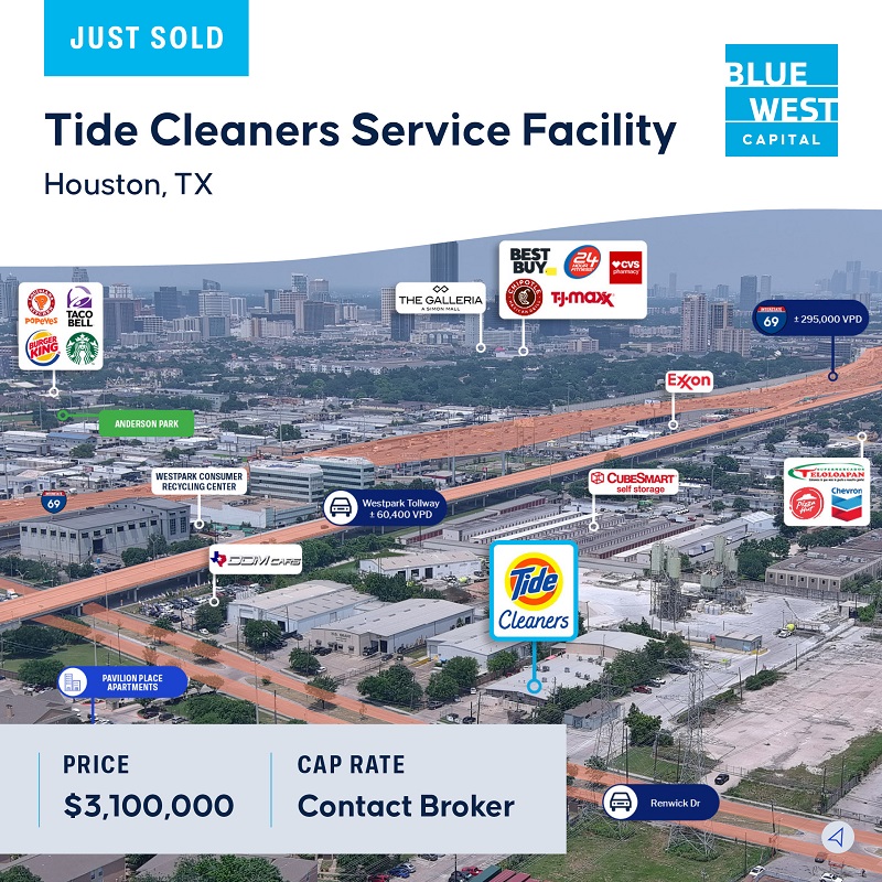 Blue West Capital closes 3.1 million sale of Tide Cleaners in Houston