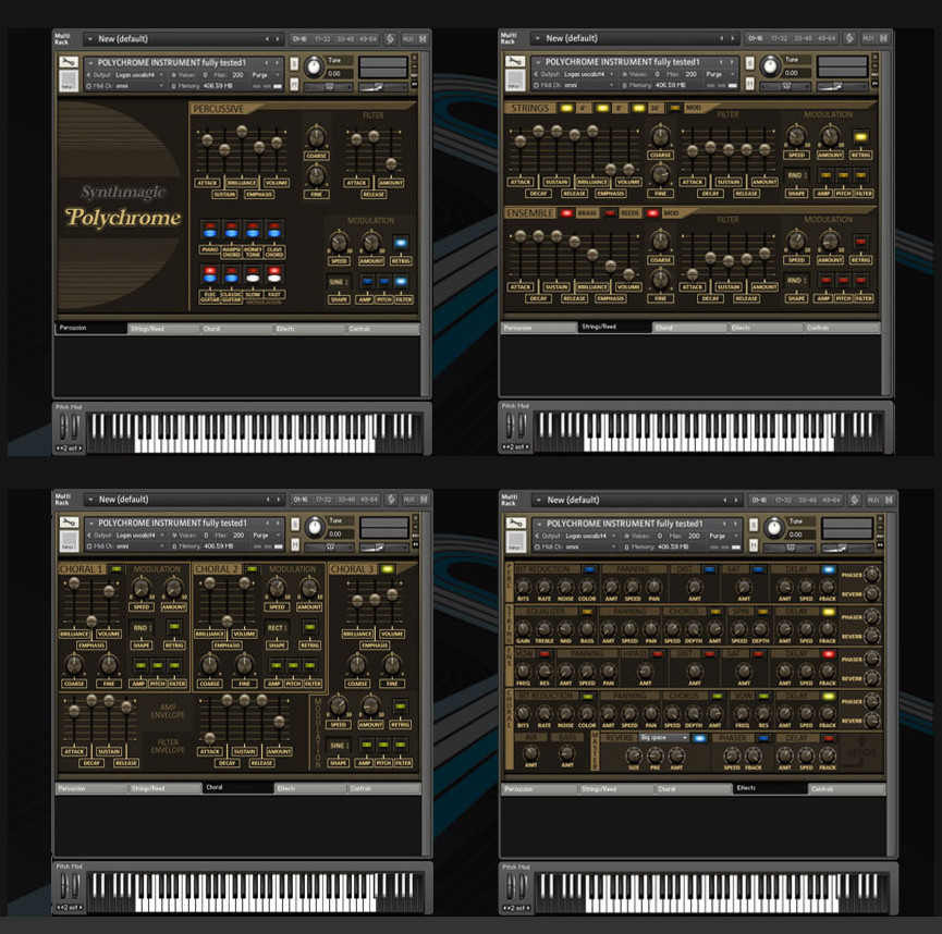 Synth Magic Polychrome synthesizer sound library for Kontakt