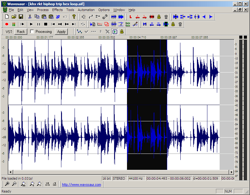Wavosaur free audio editor for Windows updated to v1.0.8